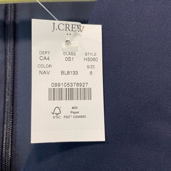 Navy Blue J. Crew Factory pencil dress - Picture 3 of 4